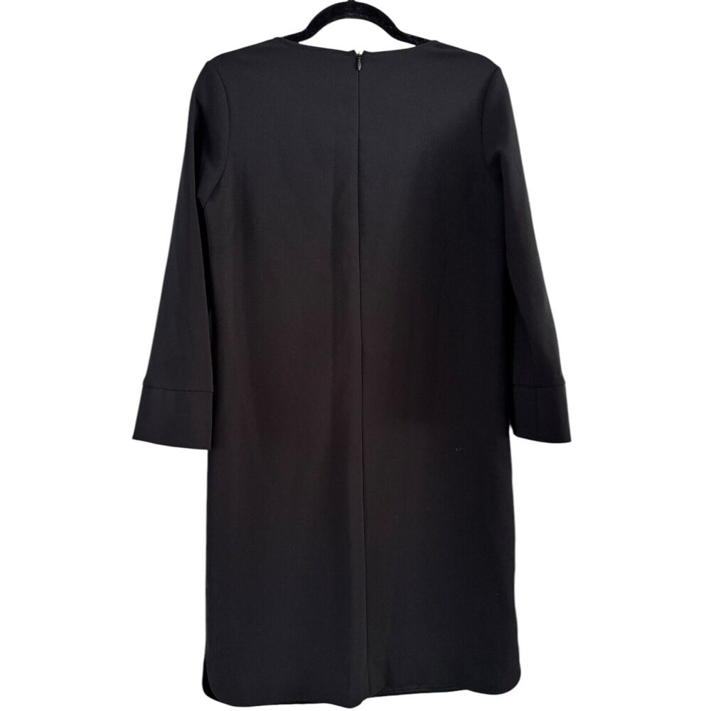 Luisa Cerano Black Long Sleeve Shift Dress Women’s Size 6 - Picture 4 of 9